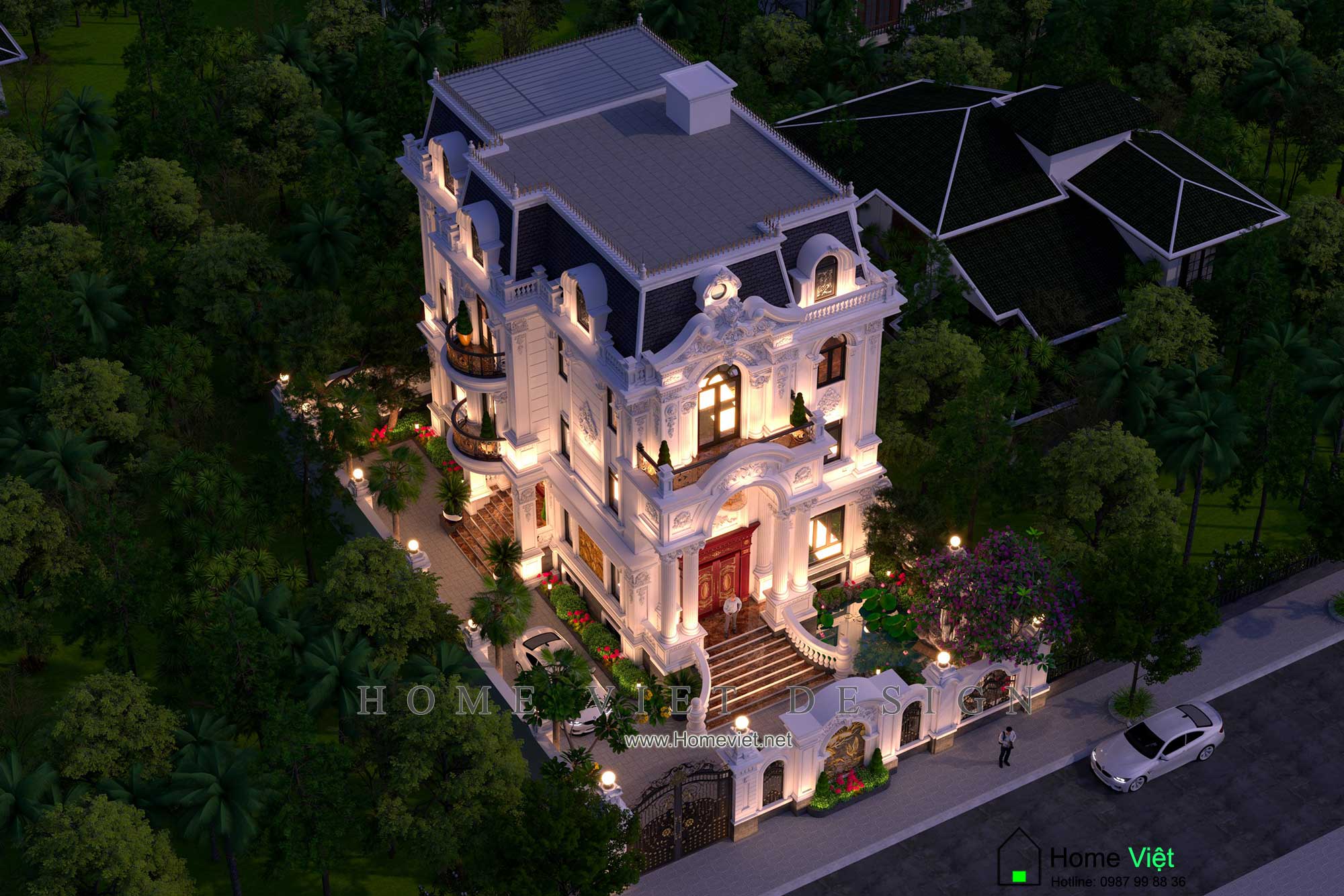 Thiết kế Biệt thự tân cổ điển sang trọng tại Bắc Ninh 220820-0107
