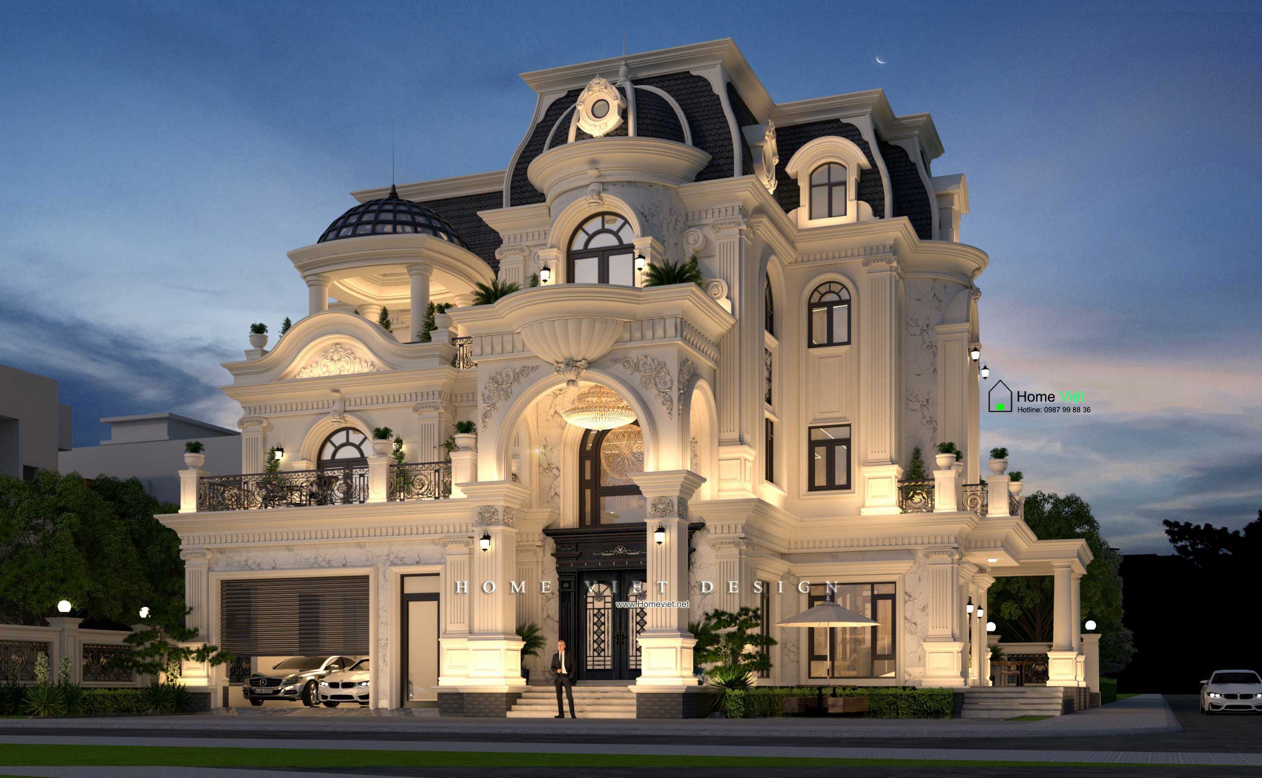 Biệt thự tại Bắc Ninh, công trình thiết kế theo phong cách Tân Cổ Điển, điểm nổi bật trong năm 2024